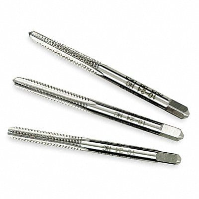Hand Tap Set Left-Hand 3 PC HSS 3/8-24