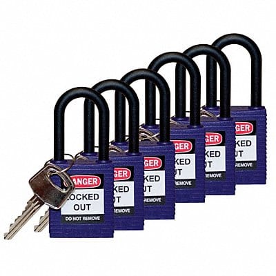 H1707 Lockout Padlock KA Purple 1-3/4 H PK6