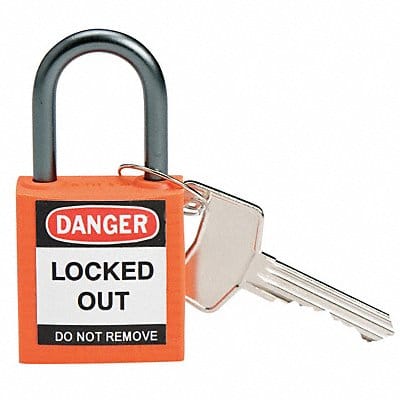 Lockout Padlock KD Orange 1-2/5 H PK6