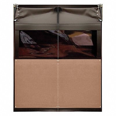 Swinging Dr 8x6 ft Medium Brown PVC PR