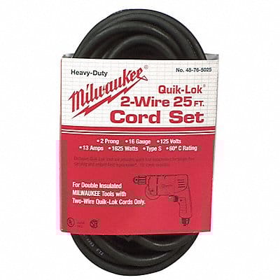 Pwr Tool Cord 1-15P 25 ft 13A 16/2 125V
