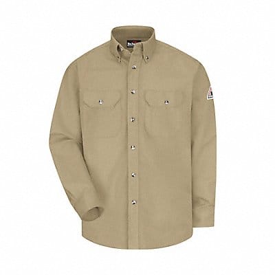 D1295 FR Long Sleeve Shirt Khaki 3XL Button