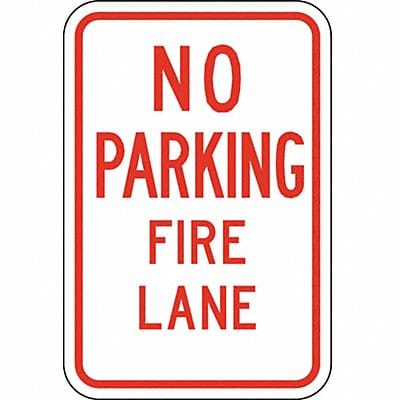 Fire Lane No Parking Sign 18 x 12