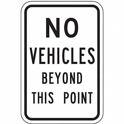 Non-Rflctv Traffic Safety Sign 18x12in