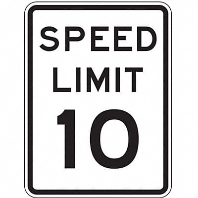 D9757 Speed Limit 10 Traffic Sign 24 x 18