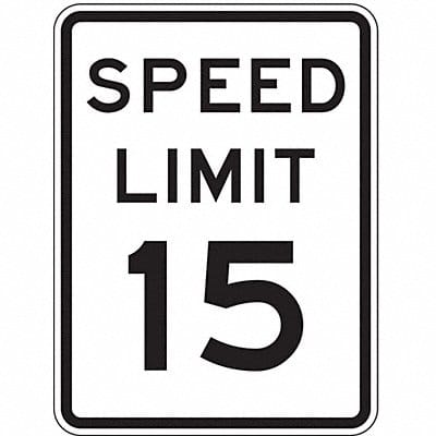 D9758 Speed Limit 15 Traffic Sign 24 x 18