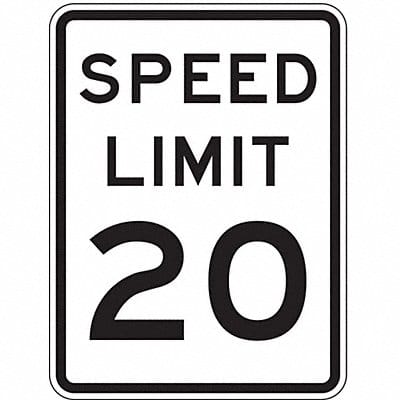 Speed Limit 20 Traffic Sign 24 x 18