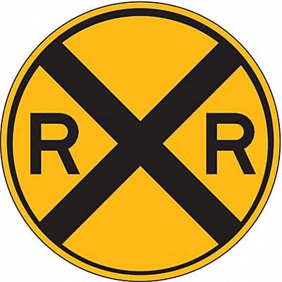 D9728 RXR Traffic Sign 30x30 12 Dia