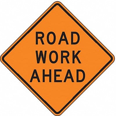 Road Work Ahead Traffic Sign 30 x 30