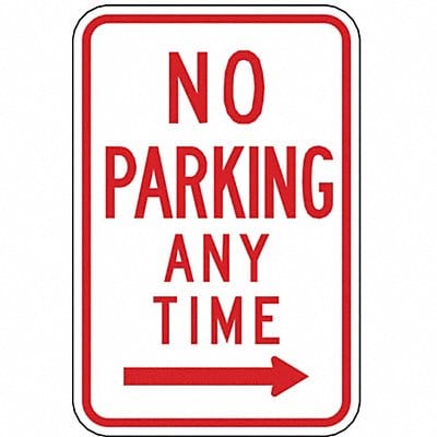 No Parking Any Time Sign 18 x 12