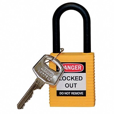 H1704 Lockout Padlock KD Yellow 1-3/4 H