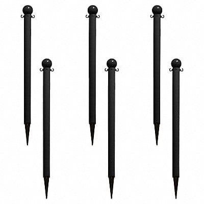G6587 Ground Post 27 in H Black PK6