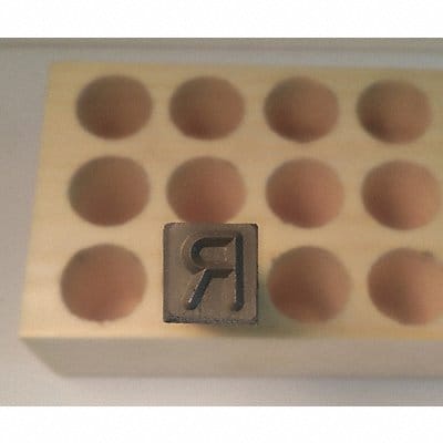 Hand Stamp Letter R 5/16in Steel Gothic