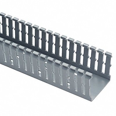 Wire Duct Narrow Slot Gray 4.25 W x 4 D
