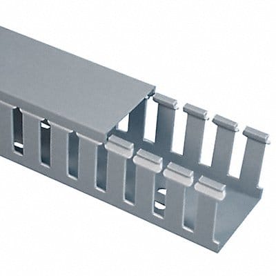 Wire Duct Wide Slot Gray 1.75 W x 2 D