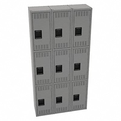 K4158 Lckr 3x3Lckr Md Gray 72 x36 x12 Assm