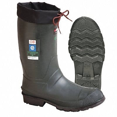 E7852 Rubber Boot Men s 9 Mid-Calf Green PR
