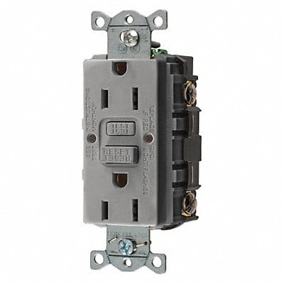 Recept Gray 15 A GFCI 2P3W Bk Sd 1PK