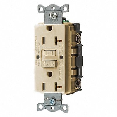 Recept Ivory 20 A GFCI 2P3W Bk Sd 1PK