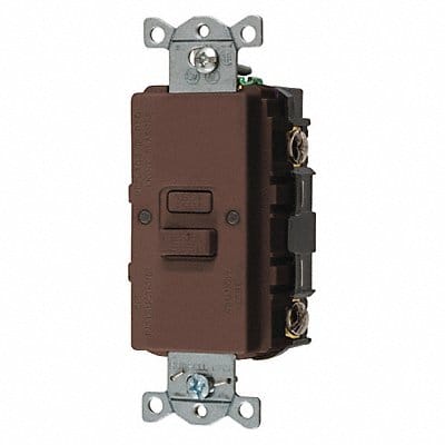 GFCI Receptacle Brown Nylon Back
