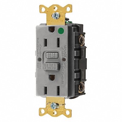 Recept Gray 15 A GFCI 2P3W Bk Sd 1PK