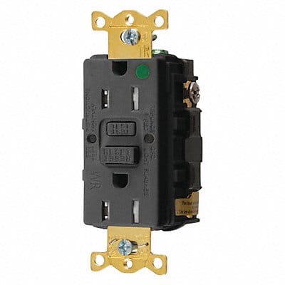 Recept Blk 15 A GFCI 2P3W Back Side 1PK