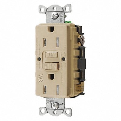 Recept Ivory 15 A GFCI 2P3W Bk Sd 1PK