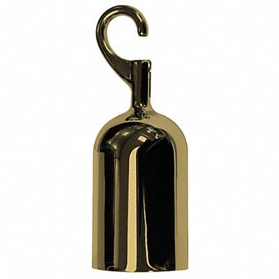 Post Rope Hook End Polished Brass