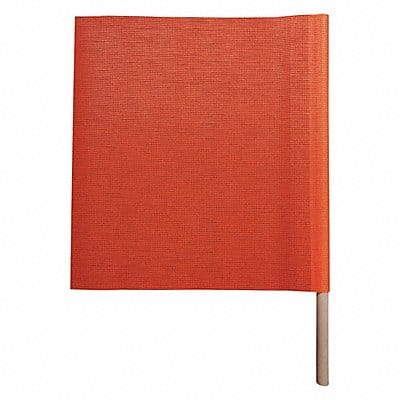 Handheld Warning Flag Fluorescent Orange