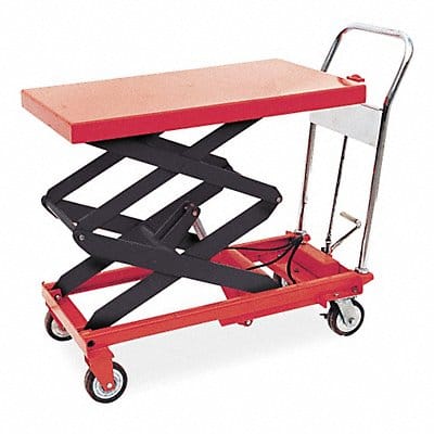 Scissor Lift Cart 800 lb Steel Fixed