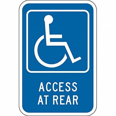 Access At Rear Parking Sign 18 x 12