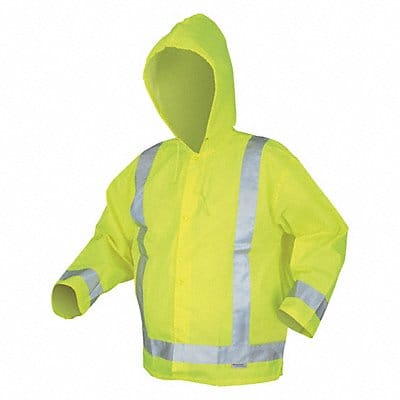 Rain Jacket w/Hood Hi-Vis Yellow/Green L