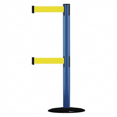 D0016 Barrier Post w/ Belt 7-1/2 ft L Yellow