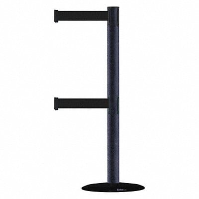 D0016 Barrier Post with Belt 7-1/2 ft L Black