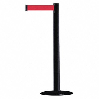 D0029 Barrier Post with Belt 7-1/2 ft L Red