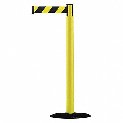 D0029 Barrier Post with Belt PVC Yellow