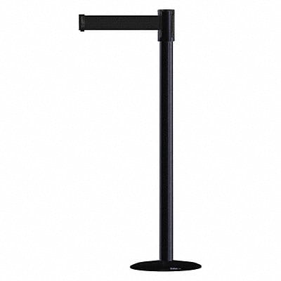 D0007 Barrier Post with Belt 7-1/2 ft L Black