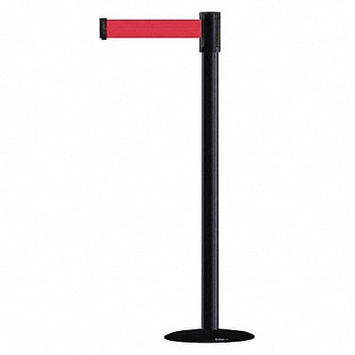 D0007 Barrier Post with Belt 7-1/2 ft L Red