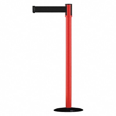 D0007 Barrier Post with Belt 7-1/2 ft L Black