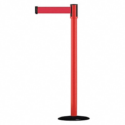 D0007 Barrier Post with Belt 7-1/2 ft L Red