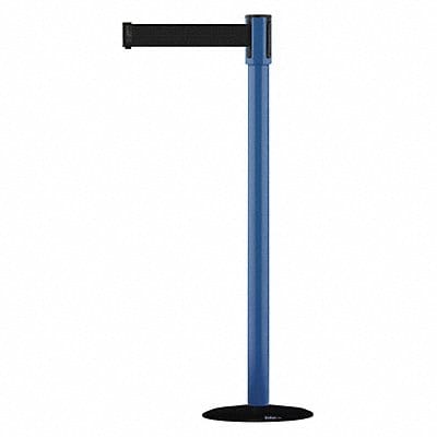 D0007 Barrier Post with Belt 7-1/2 ft L Black