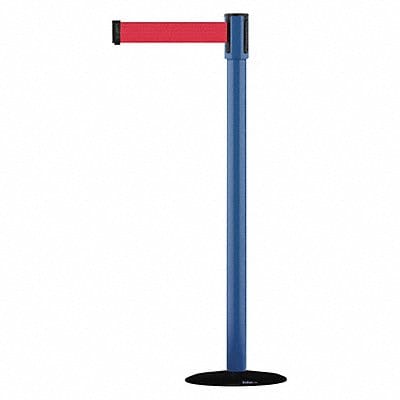 D0007 Barrier Post with Belt 7-1/2 ft L Red