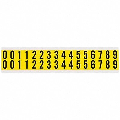 Carded Numbers 0 Thru 9 3/4 in H
