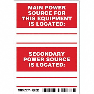 Mach/Equipment Labl 3.5x5in Polyest PK5
