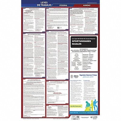 Labor Law Poster Fed/STA KS SP 26inH 3yr