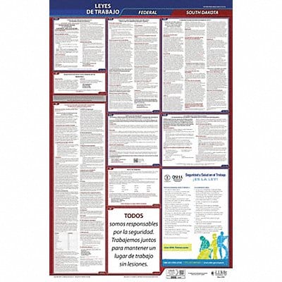 Labor Law Poster Fed/STA SD SP 26inH 3yr