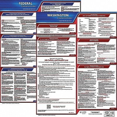 LaborLaw Poster Fed/STA WA ENG 20inH 1yr