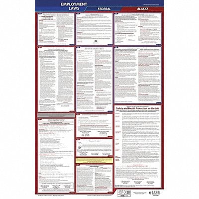 LaborLaw Poster Fed/STA AK ENG 26inH 3yr