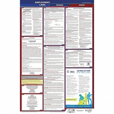 LaborLaw Poster Fed/STA ID ENG 26inH 3yr