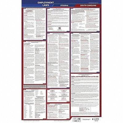 LaborLaw Poster Fed/STA SC ENG 26inH 3yr